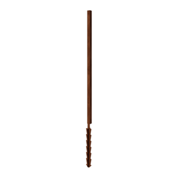 corten steel garden panel post corner with support pin 190 x 6 x 6 cm