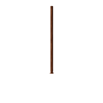 corten steel garden panel post corner with flat base 190 x 6 x 6 cm