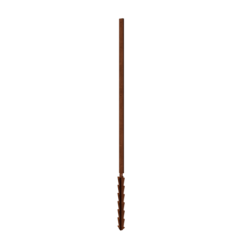 corten steel garden panel post straight with support pin 190 x 6 x 3 cm