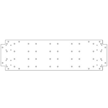 Galvanised steel baseplate 30 x 100 cm