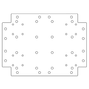 Galvanised steel baseplate 30 x 40 cm