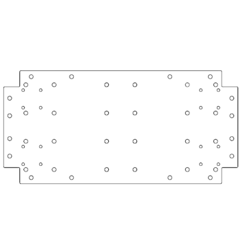Galvanised steel baseplate 30 x 60 cm