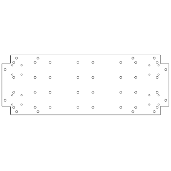 Galvanised steel baseplate 30 x 80 cm