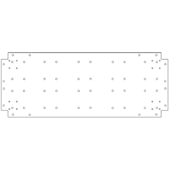 Galvanised steel baseplate 40 x 100 cm