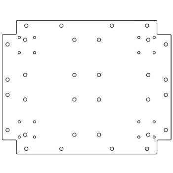 Galvanised steel baseplate 40 x 50 cm