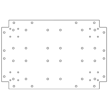 Galvanised steel baseplate 40 x 60 cm