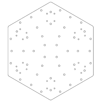 Galvanised bottom plate - Hexagon - 59,3 x 52 cm