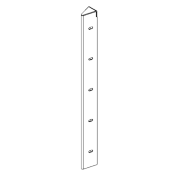 Powder-coated steel corner piece 30° 50 cm