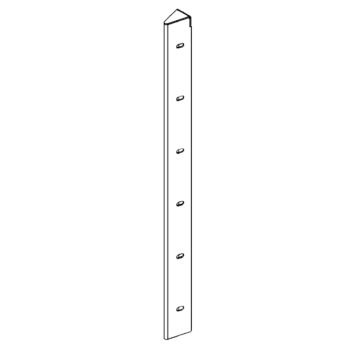 Powder-coated steel corner piece 30° 60 cm