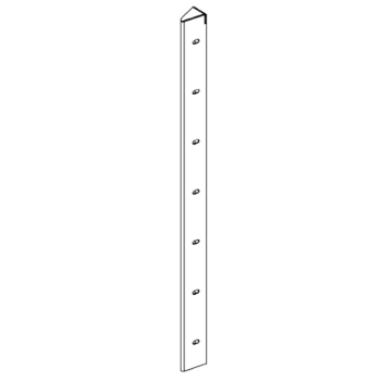 Powder-coated steel corner piece 30° 70 cm