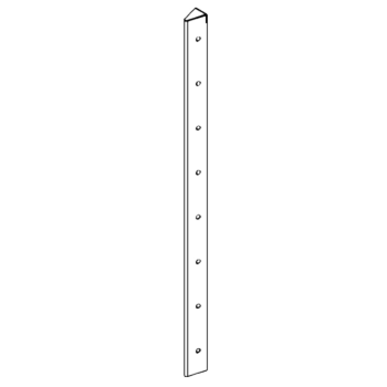 Powder-coated steel corner piece 30° 80 cm