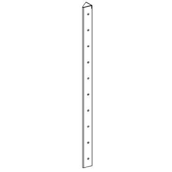 Powder-coated steel corner piece 45° 100 cm