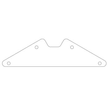 Corten steel coupling plate 120°