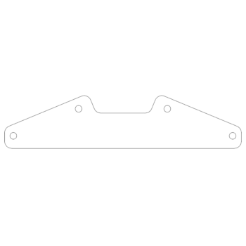 Galvanised steel coupling plate 135°
