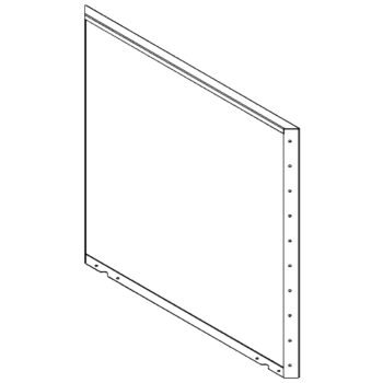 Steel planter - Panel - 100 x 100 cm - RAL9005 matt (black)