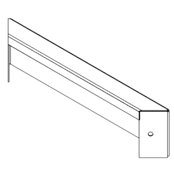 Steel planter - Panel - 10 x 40 cm - RAL9005 matt (black)
