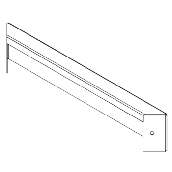 Steel planter - Panel - 10 x 50 cm - RAL7016 matt (anthracite grey)