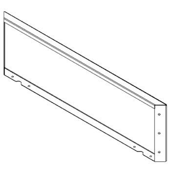 Steel planter - Panel - 30 x 100 cm - RAL9005 matt (white)