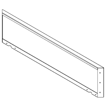 Steel planter - Panel - 30 x 120 cm - RAL9005 matt (black)