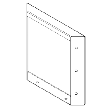 Steel planter - Panel - 30 x 30 cm - RAL9005 matt (white)