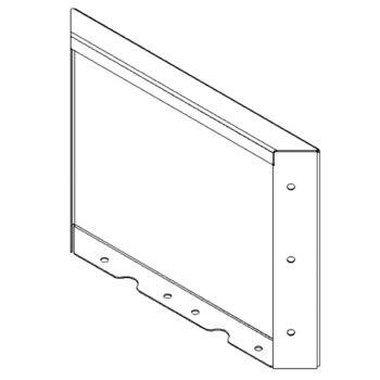 Steel planter - Panel - 30 x 40 cm - RAL9005 matt (black)