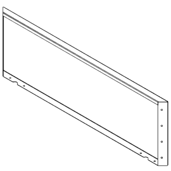 Steel planter - Panel - 40 x 120 cm - RAL9005 matt (white)