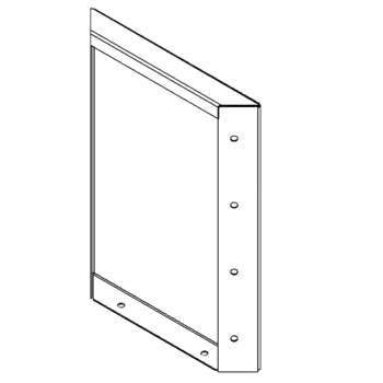 Steel planter - Panel - 40 x 30 cm - RAL9005 matt (white)