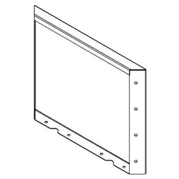 Steel planter - Panel - 40 x 50 cm - RAL9005 matt (white)
