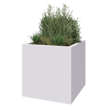 Fibreglass planter - Square - 120 x 120 x 120 cm - RAL9010 matt (white) - With bottom
