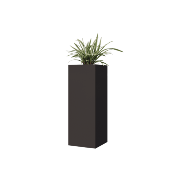 Steel planter - Square - 30 x 30 x 80 cm - RAL7016 matt (anthracite grey) - With bottom plate