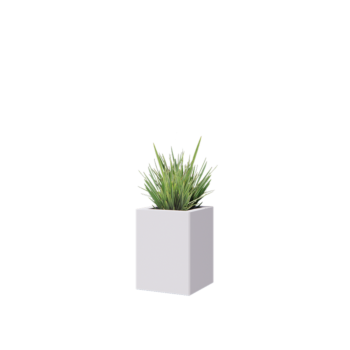 Steel planter - Square - 30 x 30 x 40 cm - RAL9005 matt (white) - With bottom plate