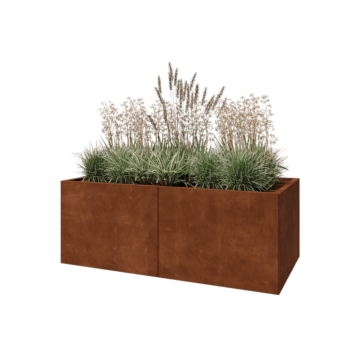 Corten steel planter XXL - Rectangle - 160 x 80 x 60 cm - Without bottom plate