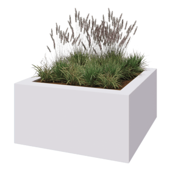 Fibreglass planter - Square - 160 x 160 x 80 cm - RAL9010 matt (white) - With bottom