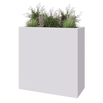 Fibreglass planter - Rectangle - 100 x 40 x 100 cm - RAL9010 matt (white) - With bottom