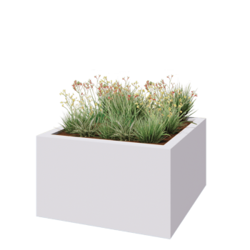 Fibreglass planter - Square - 140 x 140 x 80 cm - RAL9010 matt (white) - With bottom