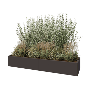Steel planter XXL - Rectangle - 200 x 60 x 30 cm - RAL7016 matt (anthracite grey) - Without bottom plate