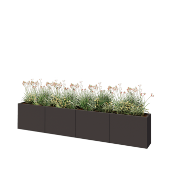 Steel planter XXL - Rectangle - 320 x 30 x 60 cm - RAL7016 matt (anthracite grey) - Without bottom plate