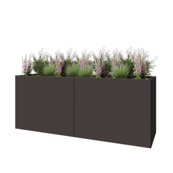 Steel planter XXL - Rectangle - 200 x 60 x 80 cm - RAL7016 matt (anthracite grey) - Without bottom plate