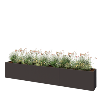 Steel planter XXL - Rectangle - 360 x 40 x 60 cm - RAL7016 matt (anthracite grey) - Without bottom plate
