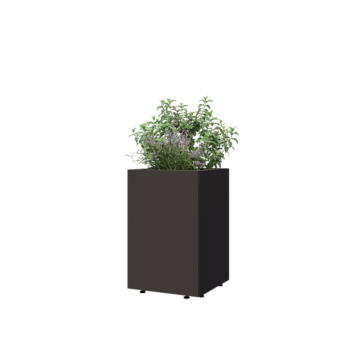Steel planter - Square - 40 x 40 x 60 cm - Other RAL colour - With bottom plate - With legs