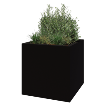 Fibreglass planter - Square - 120 x 120 x 120 cm - RAL9005 matt (black) - With bottom
