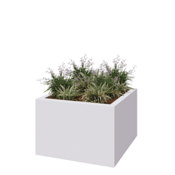 Fibreglass planter - Square - 120 x 120 x 80 cm - RAL9010 matt (white) - With bottom