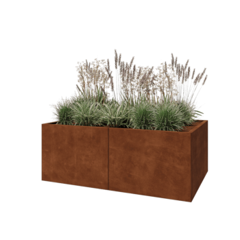 Corten steel planter XXL - Rectangle - 160 x 100 x 60 cm - Without bottom plate
