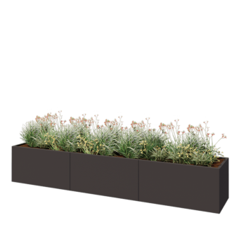 Steel planter XXL - Rectangle - 360 x 60 x 60 cm - RAL7016 matt (anthracite grey) - Without bottom plate