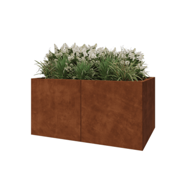 Corten steel planter XXL - Rectangle - 160 x 100 x 80 cm - Without bottom plate