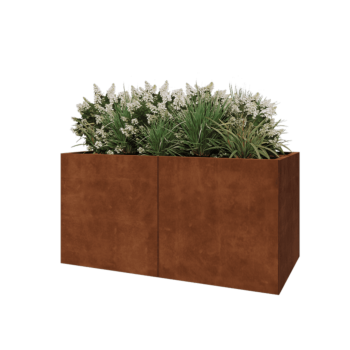 Corten steel planter XXL - Rectangle - 160 x 80 x 80 cm - Without bottom plate