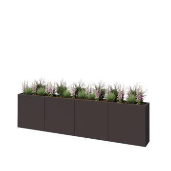 Steel planter XXL - Rectangle - 320 x 30 x 80 cm - RAL7016 matt (anthracite grey) - Without bottom plate