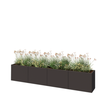Steel planter XXL - Rectangle - 320 x 40 x 60 cm - RAL7016 matt (anthracite grey) - Without bottom plate