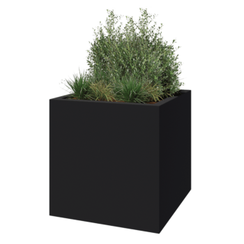 Fibreglass planter - Square - 120 x 120 x 120 cm - RAL7021 matt (black grey) - With bottom