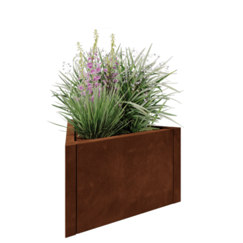 Corten steel planter - Triangle equilateral - 70,6 x 61 x 40 cm - Without bottom plate